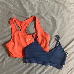 Nike Women's Sports Bra Duo - Orange and Blue